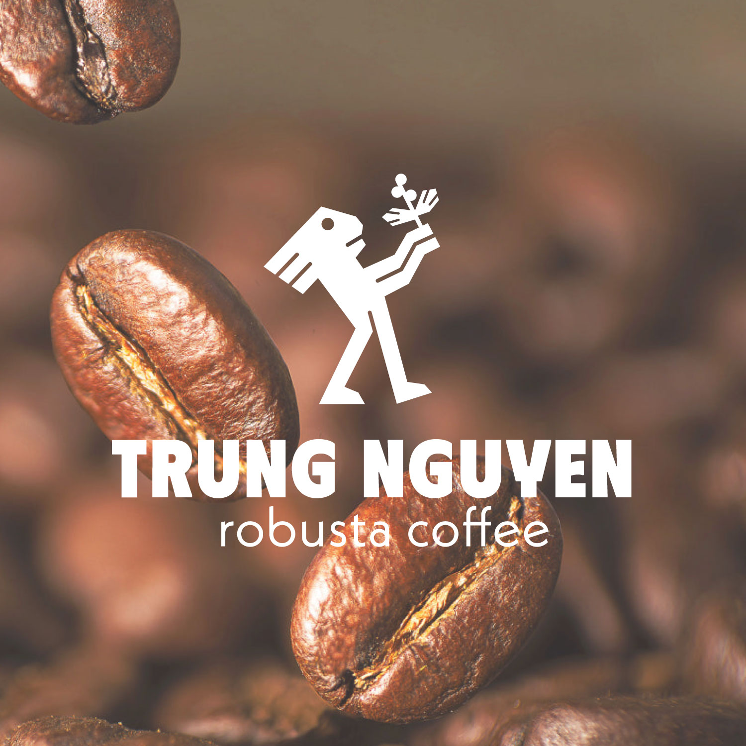 Image of a ancient Vietnamese figure holding a coffee plant