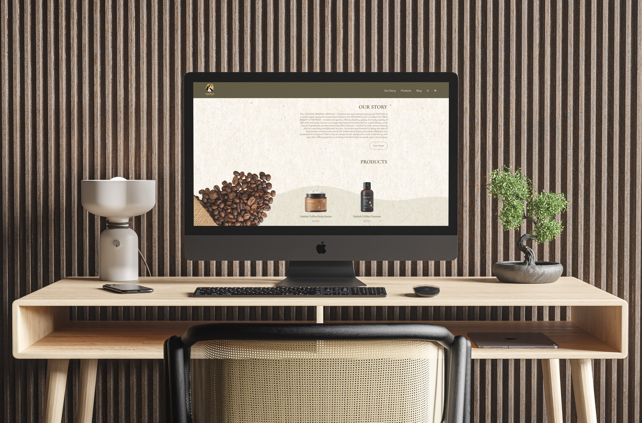 A screen of Cocoon web design